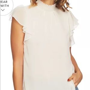 1.State mocked Flutter-Sleeve Top SZ S